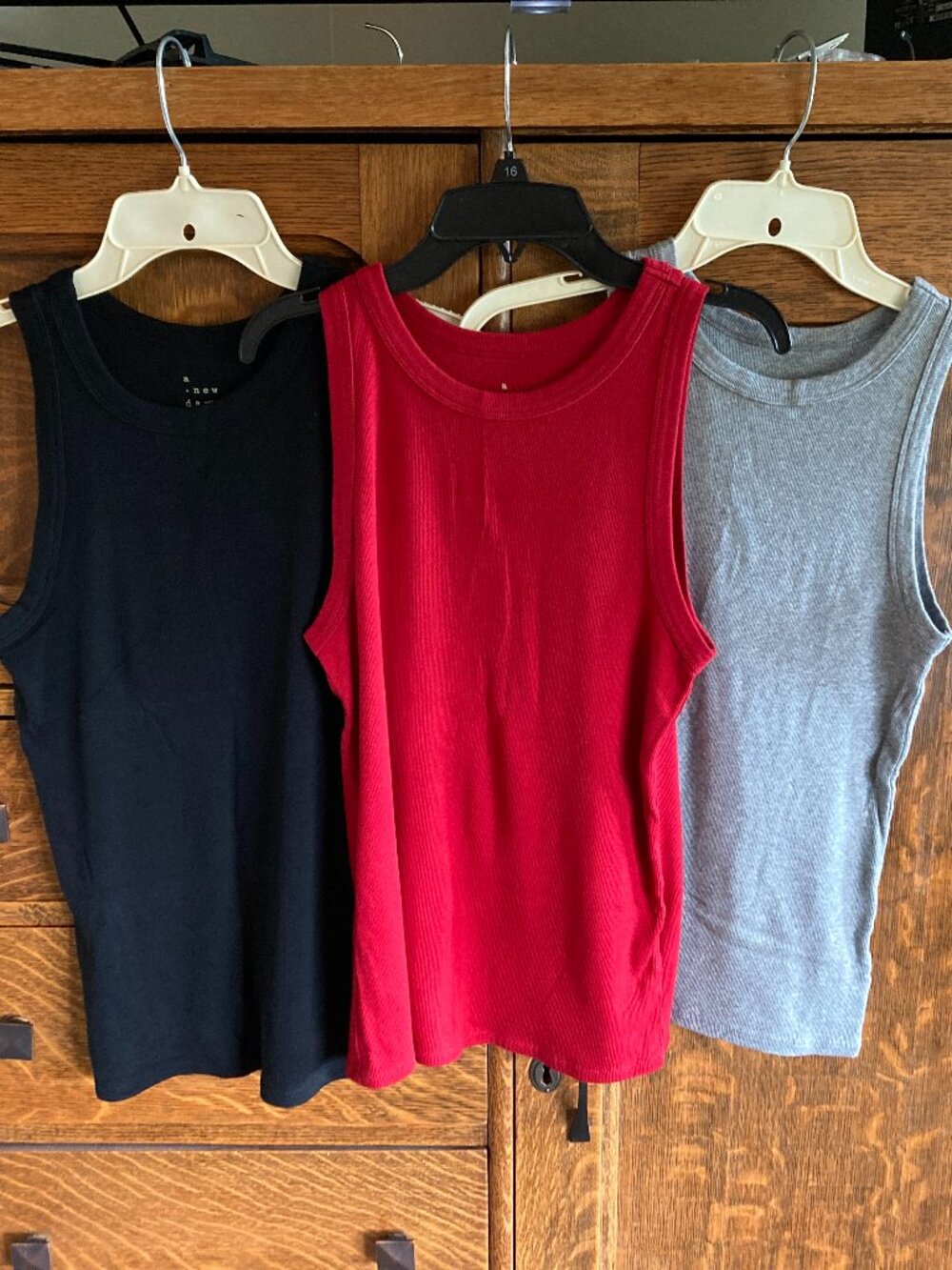 Lot of 4 A New Day tank tops, large, 3 new without tags, 1 EUC
